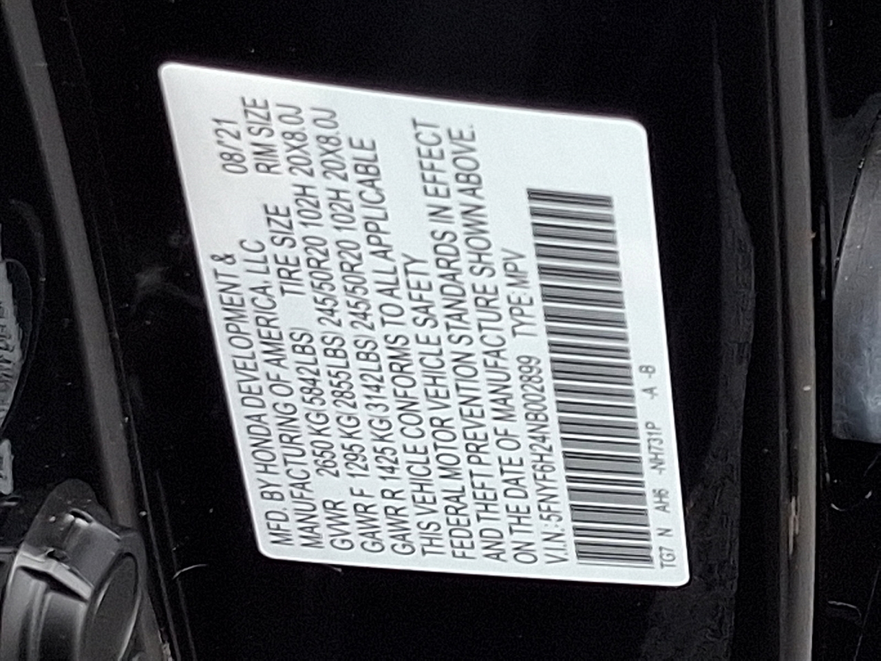 Honda Pilot SE 4WD 2022