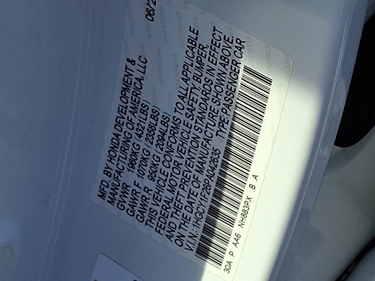 Honda Accord LX 2023