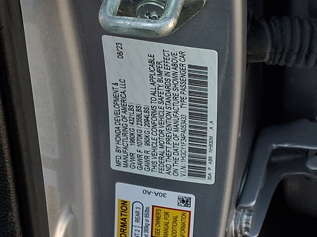 Honda Accord EX 2023