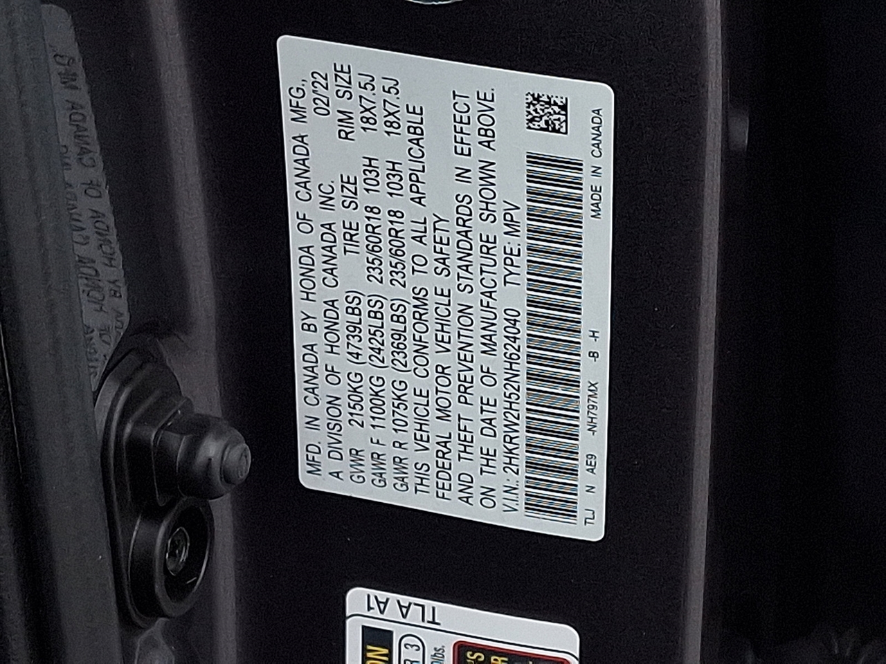 Honda CR-V EX AWD 2022