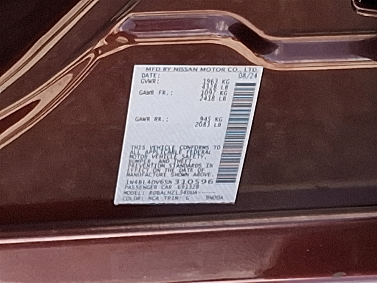 Nissan Altima 2.5 SV 2025