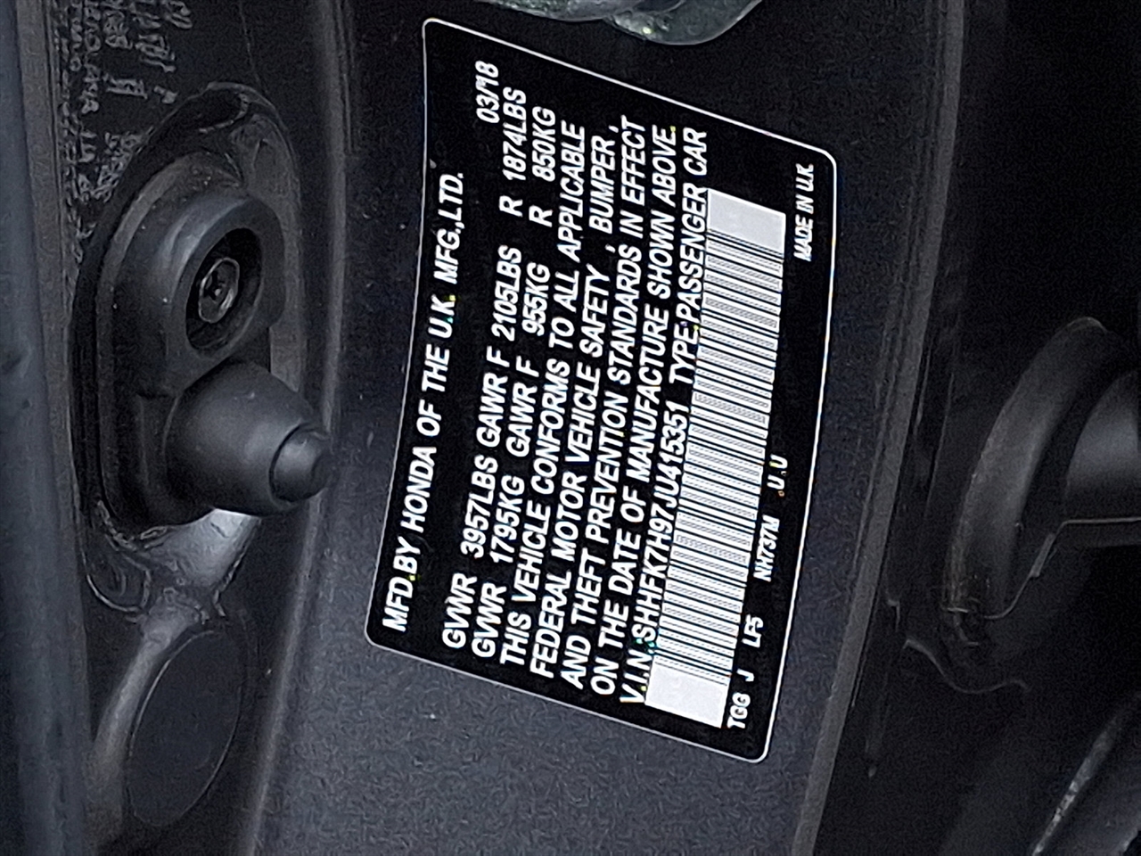 Honda Civic Sport Touring CVT 2018