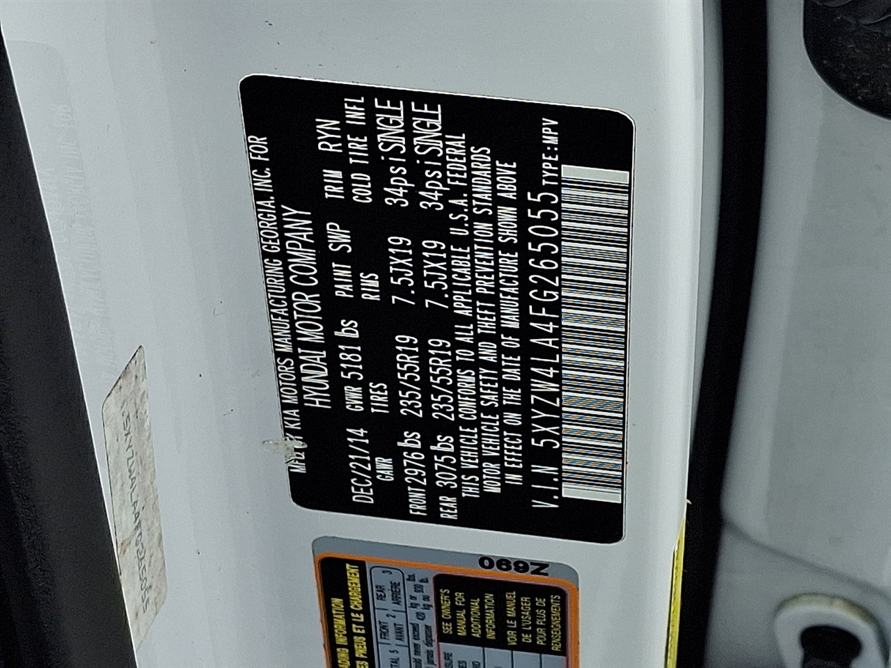 Hyundai Santa Fe Sport 2.0T FWD 2015