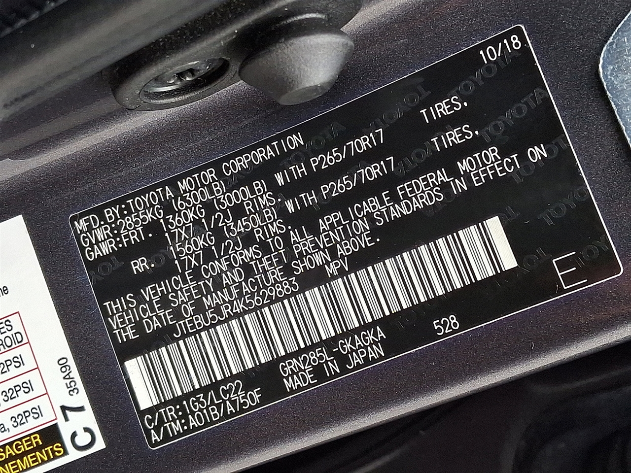 Toyota 4Runner TRD PRO 4WD 2019