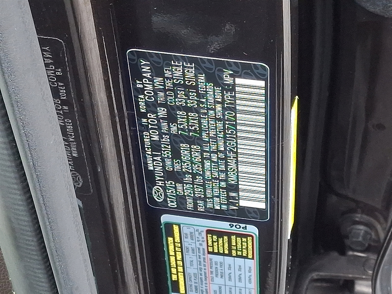 Hyundai Santa Fe SE FWD 2016