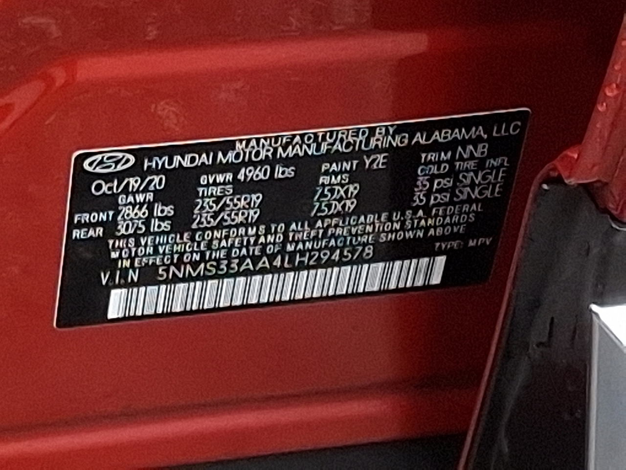 Hyundai Santa Fe SEL 2.0T w/Convenience and Premium Packages 2020