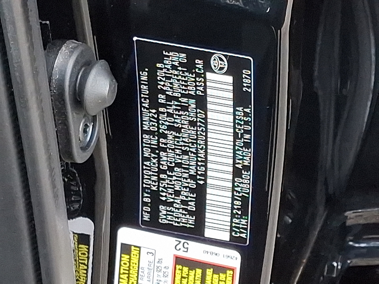 Toyota Camry SE 2024