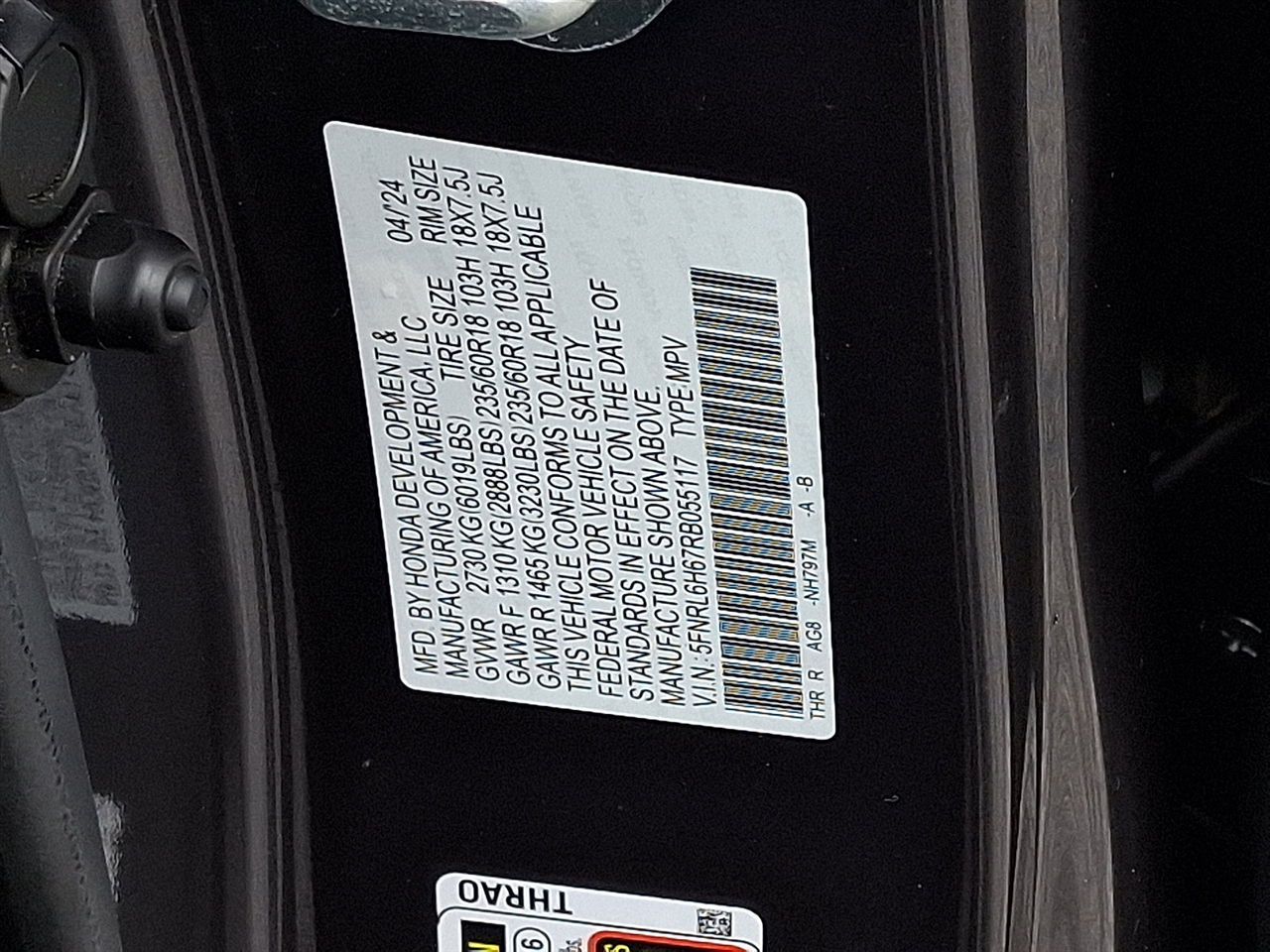 Honda Odyssey EX-L 2024