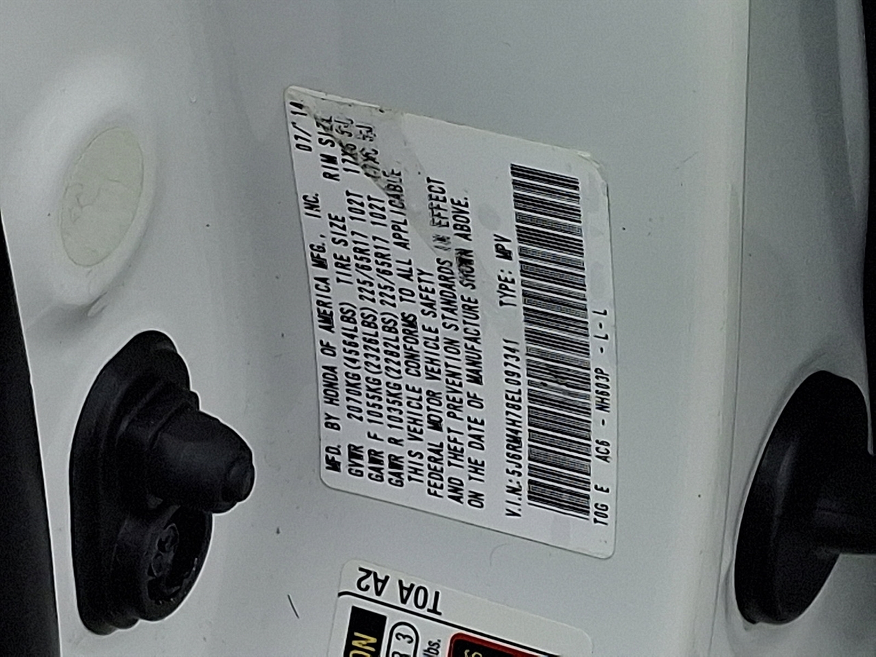 Honda CR-V EX-L 4WD 5-Speed AT 2014