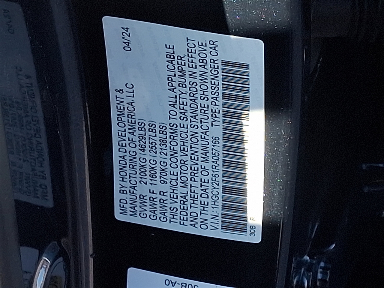 Honda Accord EX-L Hybrid 2024