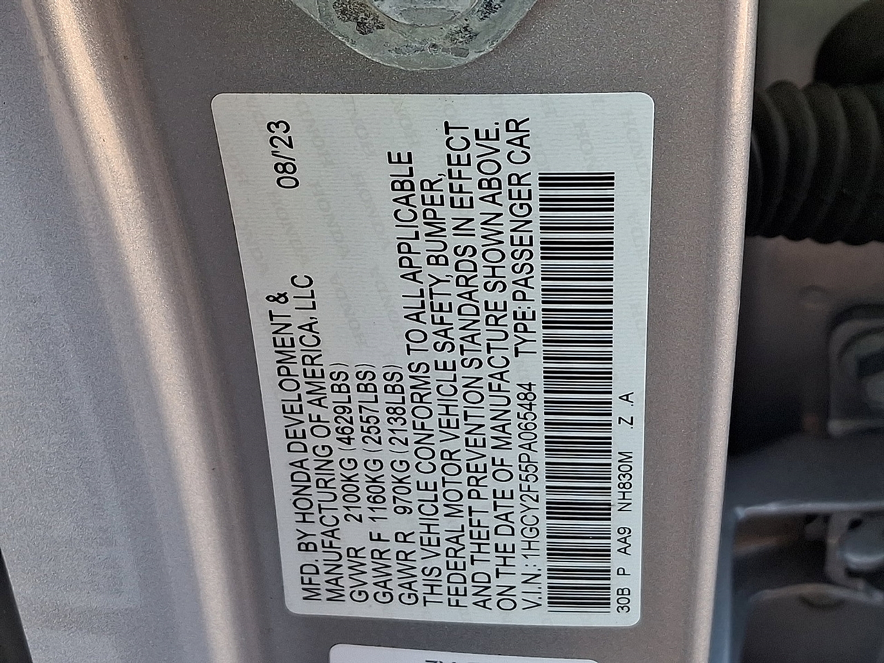 Honda Accord Sport Hybrid 2023