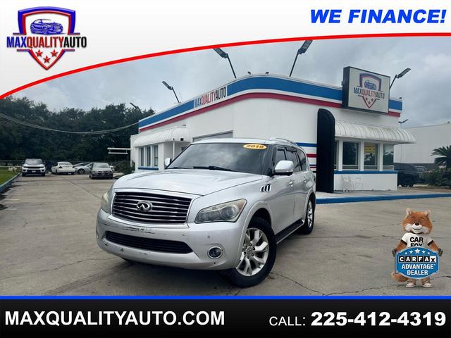 Silver 2013 INFINITI QX56 4WD SUV / Crossover Four-Wheel Drive Automatic