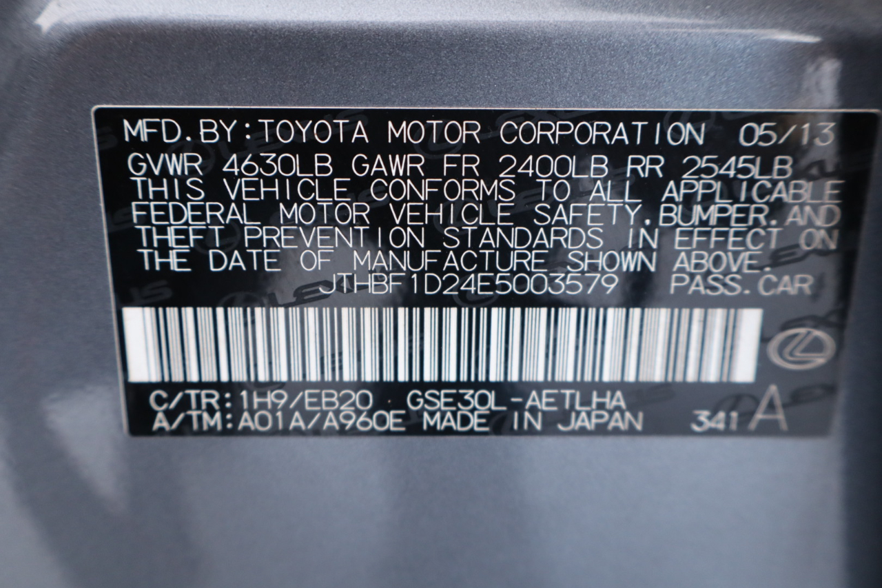 Lexus IS 250 4dr Sport Sdn Auto RWD 2014