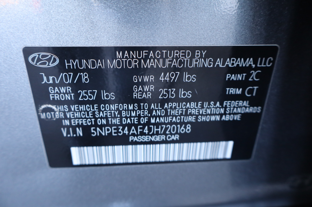 Hyundai Sonata Limited 2.4L 2018