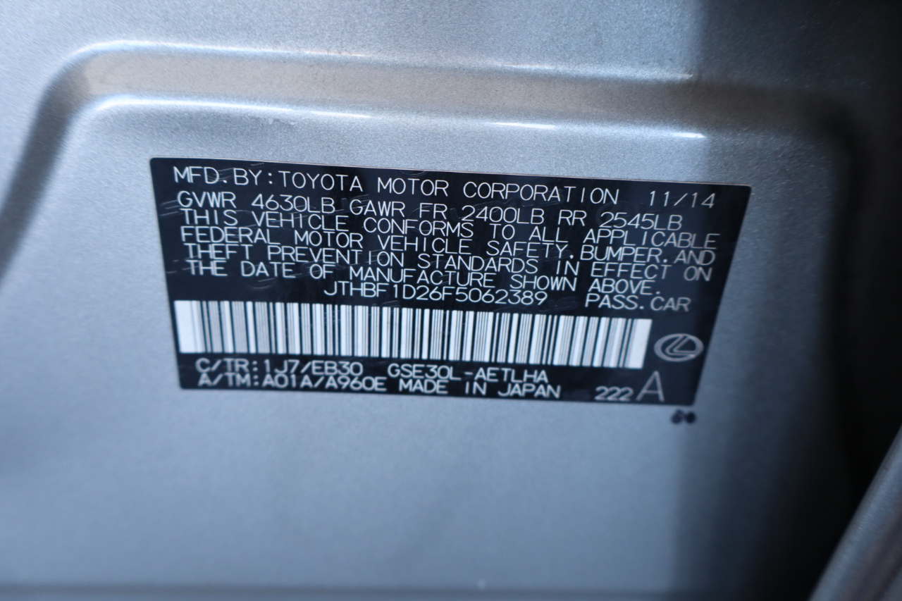 Lexus IS 250 4dr Sport Sdn RWD 2015