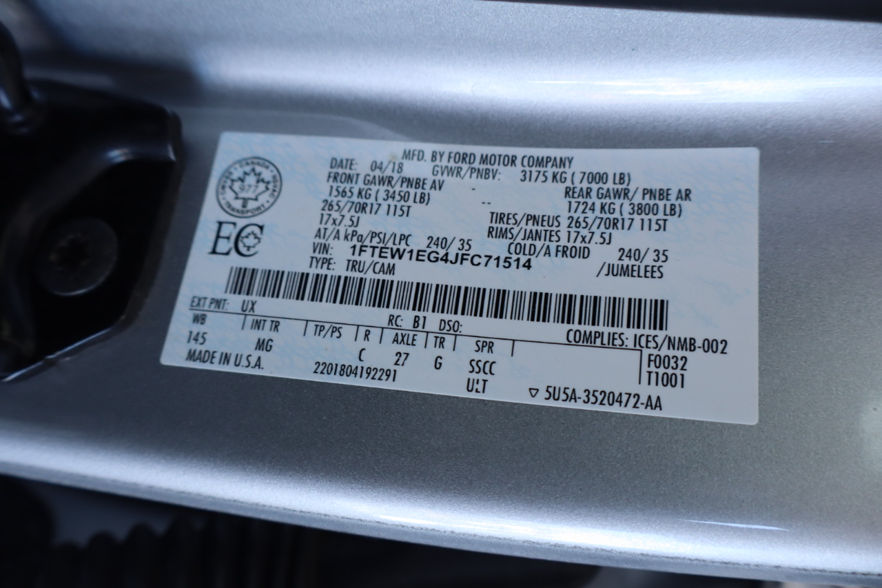 Ford F-150 4WD SuperCab 145" XLT 2018