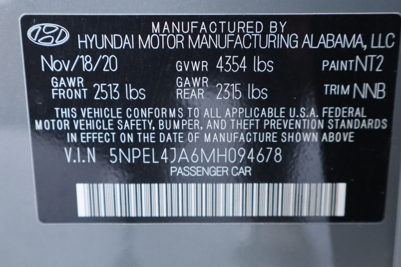 Hyundai Sonata SEL 2.5L 2021