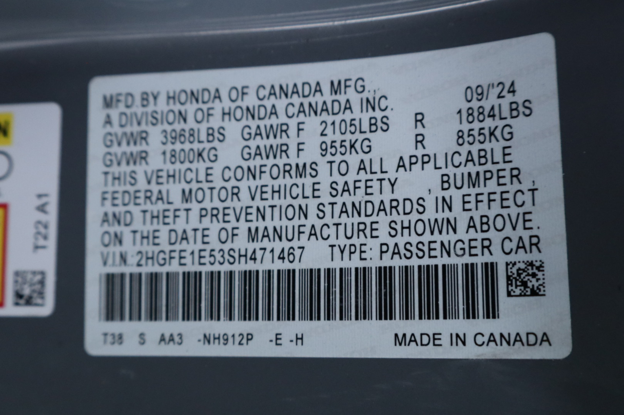 Honda Civic Si Manual 2025