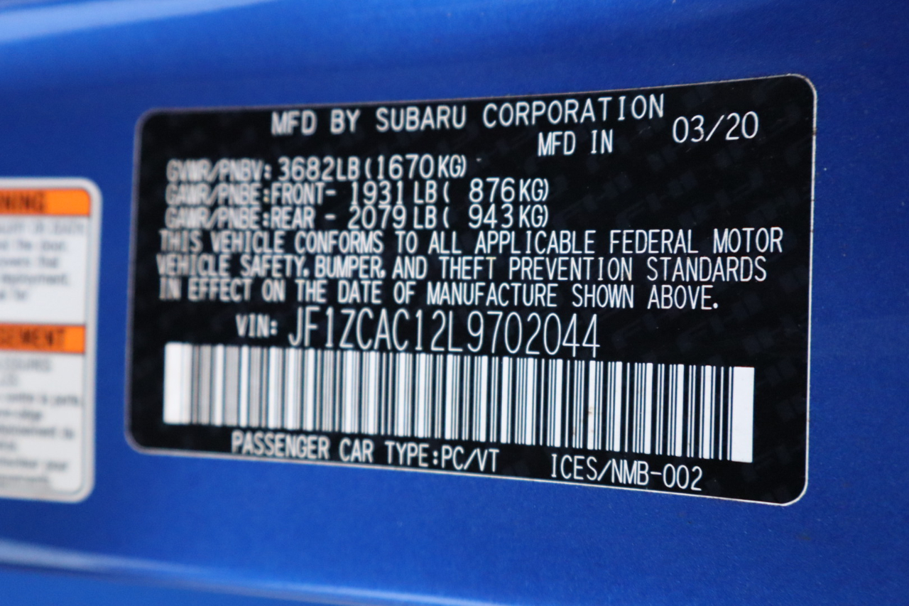 Subaru BRZ Limited Manual 2020