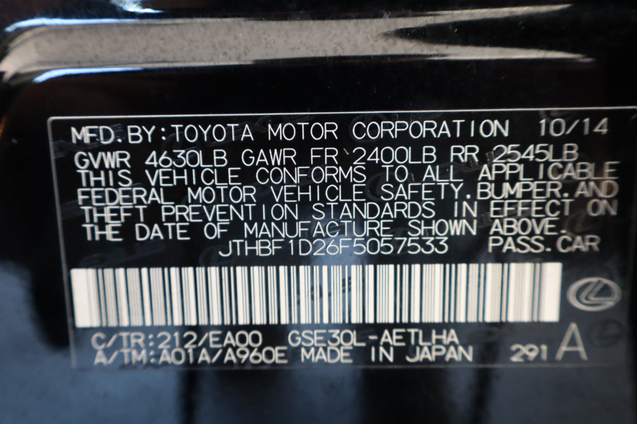 Lexus IS 250 4dr Sport Sdn RWD 2015