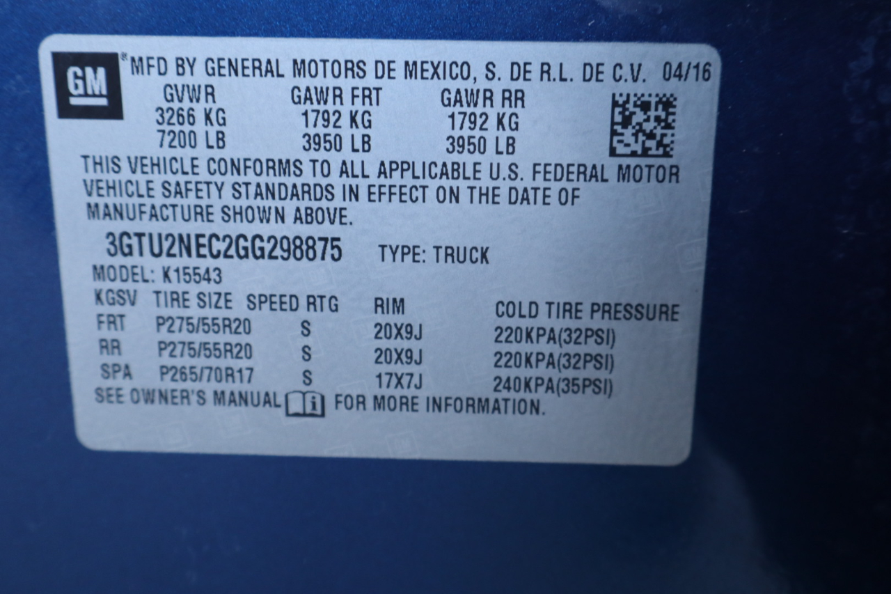 GMC Sierra 1500 4WD Crew Cab 143.5" SLT 2016