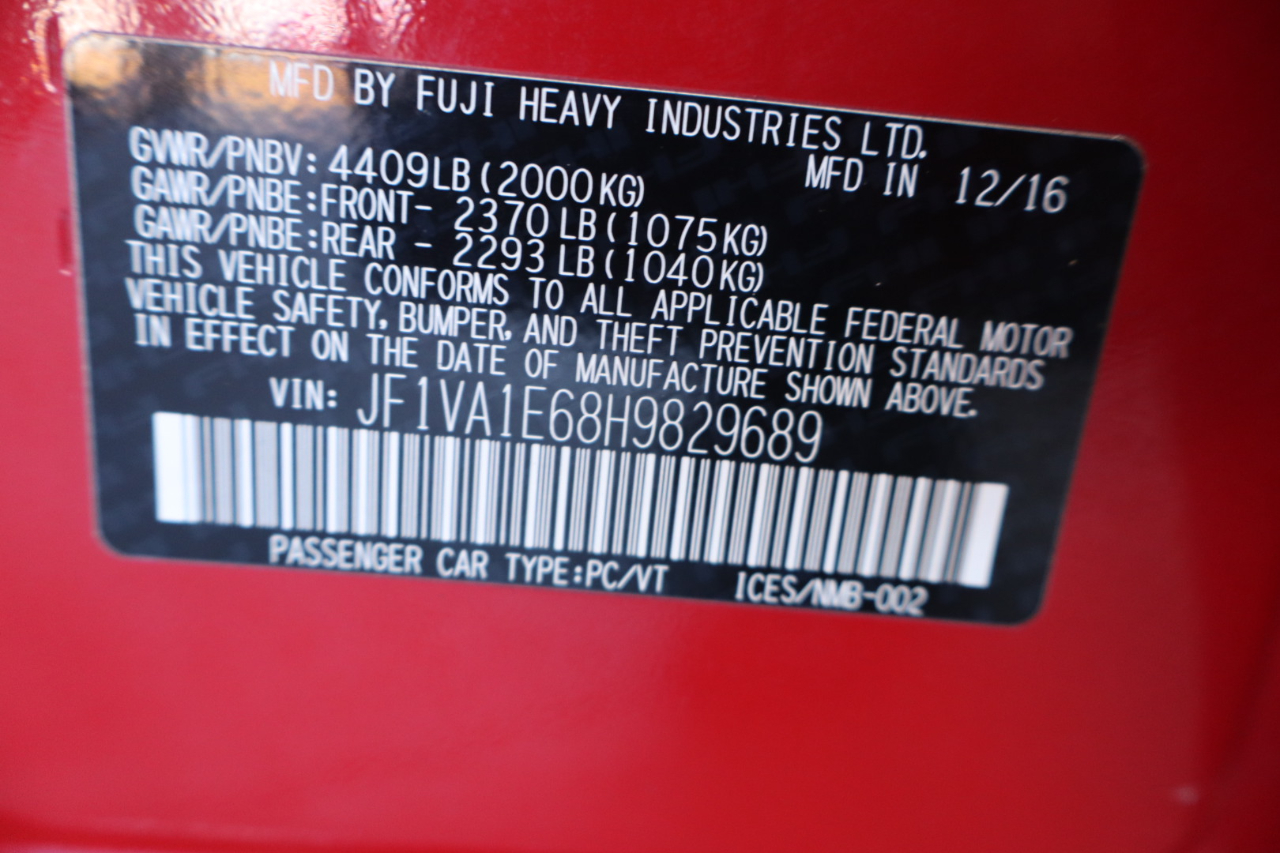 Subaru WRX Premium Manual 2017