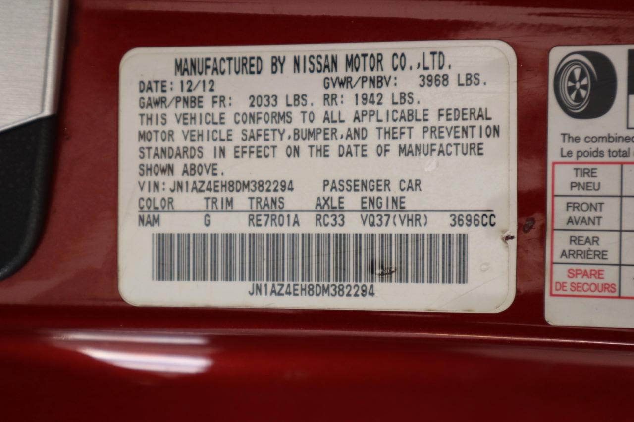 Nissan 370Z 2dr Cpe Auto Touring 2013