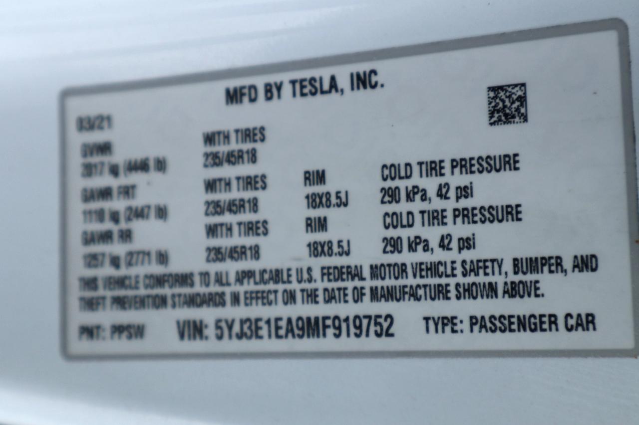 Tesla Model 3 Standard Range Plus RWD 2021