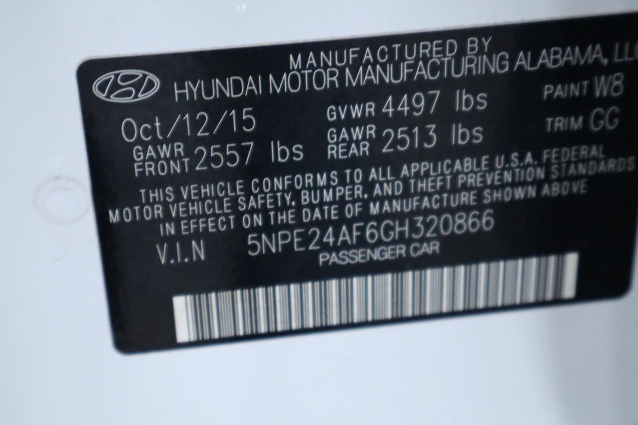 Hyundai Sonata 4dr Sdn 2.4L SE 2016