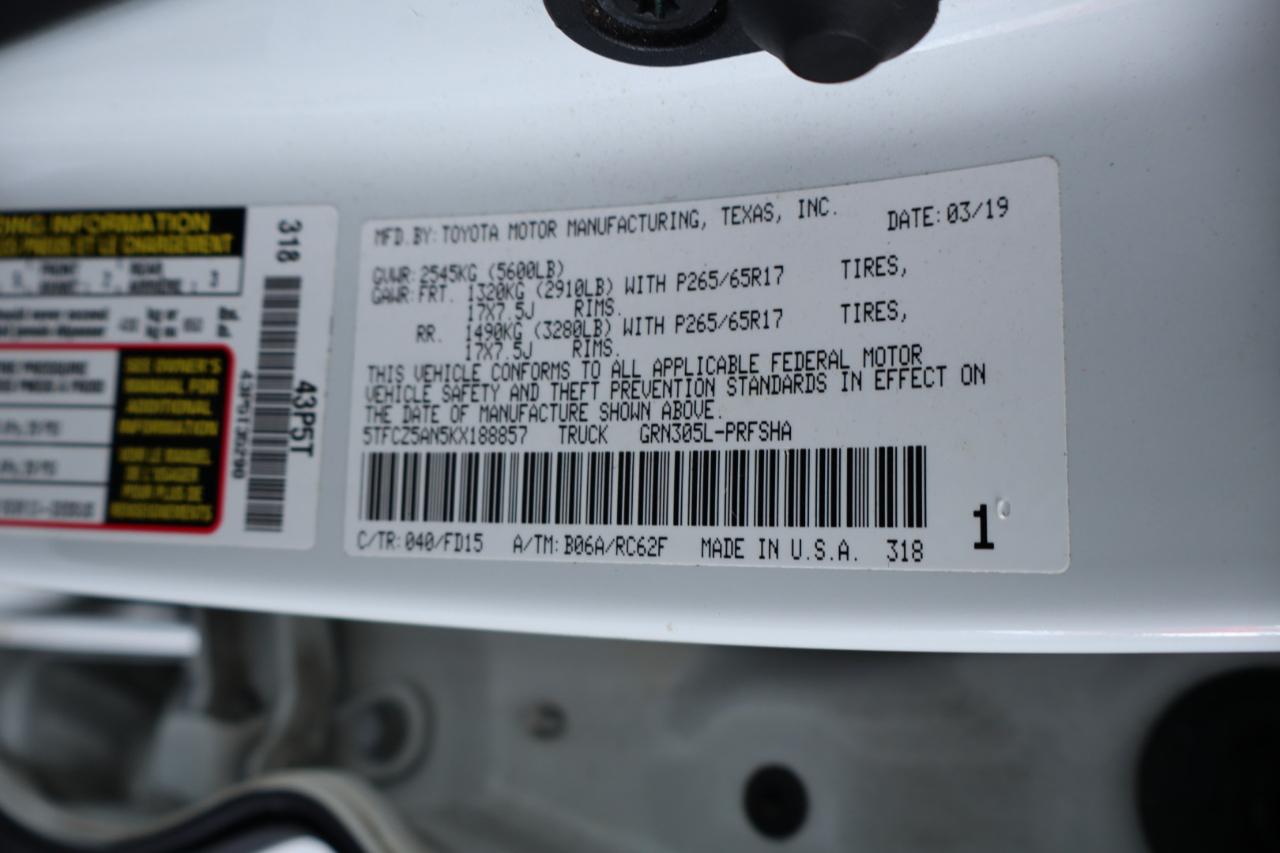 Toyota Tacoma 4WD TRD Off Road Double Cab 5' Bed V6 MT (Natl) 2019