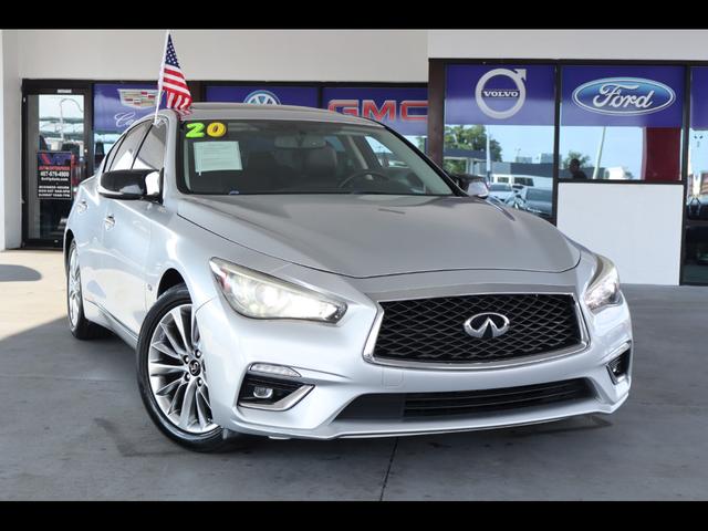 Silver 2020 INFINITI Q50 3.0t Pure RWD Sedan Rear-Wheel Drive Automatic
