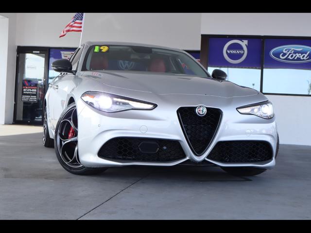 Gray 2019 Alfa Romeo Giulia Sport RWD Sedan Rear-Wheel Drive Automatic