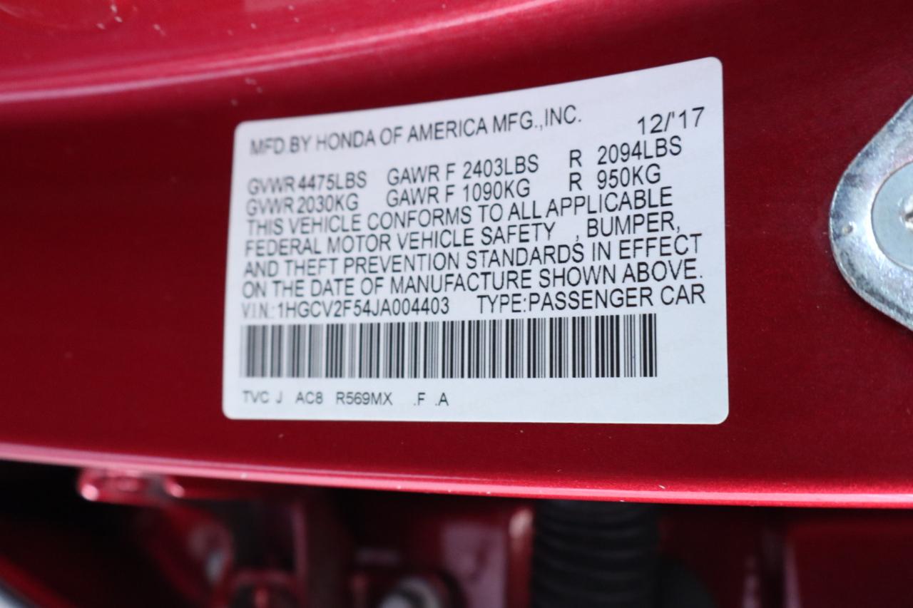 Honda Accord Sedan EX-L 2.0T Auto 2018