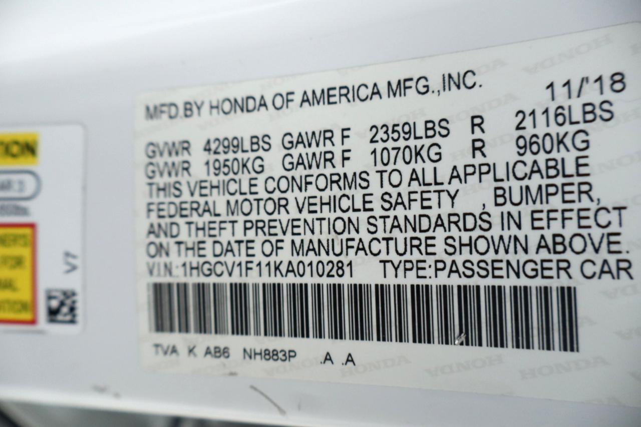 Honda Accord Sedan LX 1.5T CVT 2019