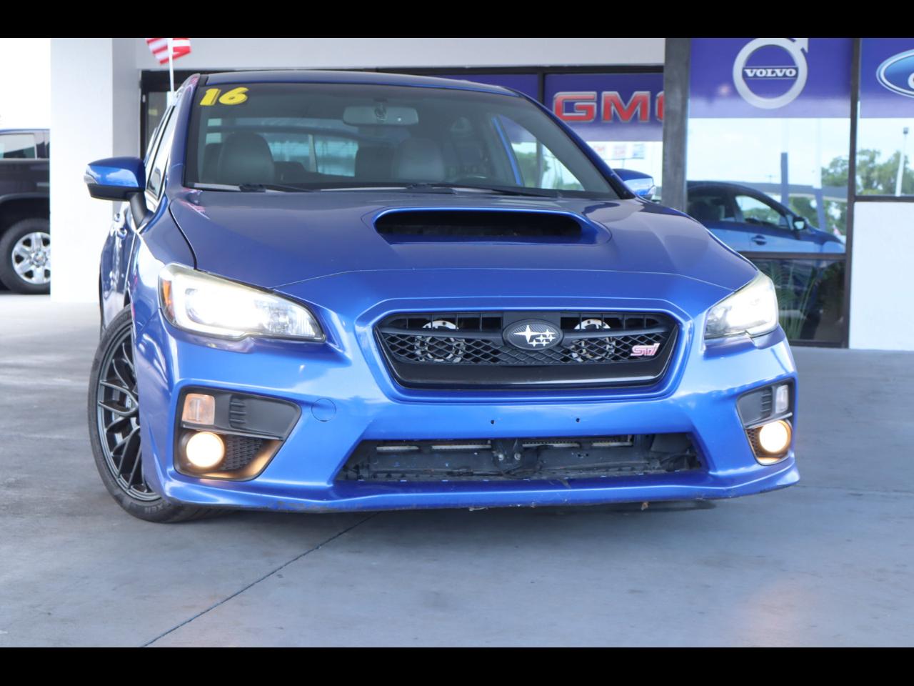 Blue 2016 Subaru WRX STI Sedan All-Wheel Drive Manual