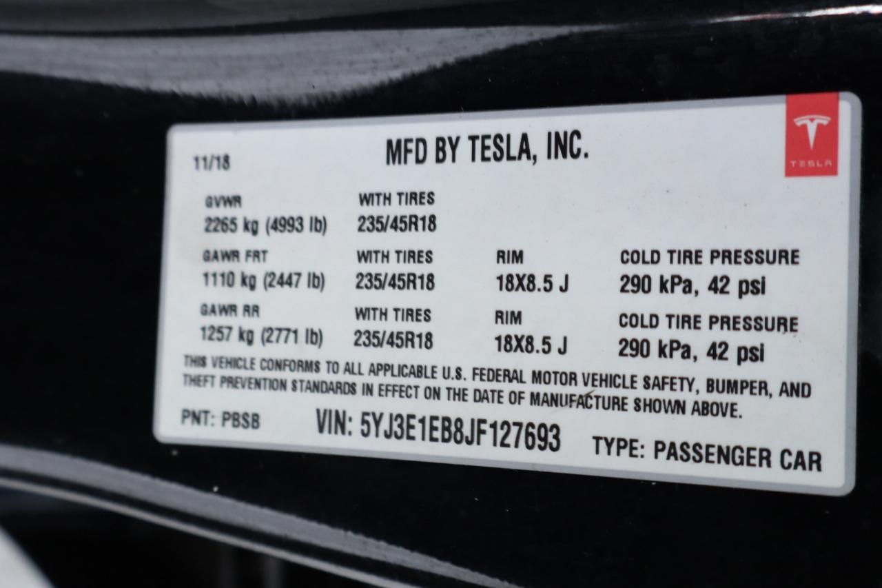 Tesla Model 3 Long Range Battery AWD 2018