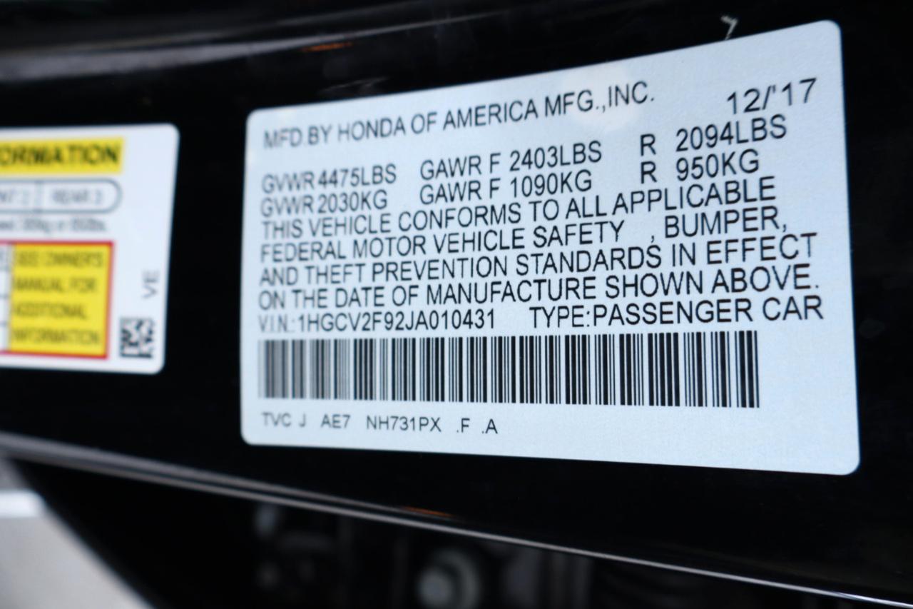 Honda Accord Sedan Touring 2.0T Auto 2018