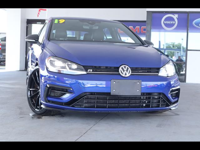 Blue 2019 Volkswagen Golf R Hatchback All-Wheel Drive Automatic