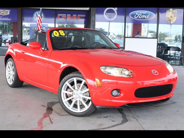 Red 2008 Mazda MX-5 Miata Convertible Rear-Wheel Drive Automatic