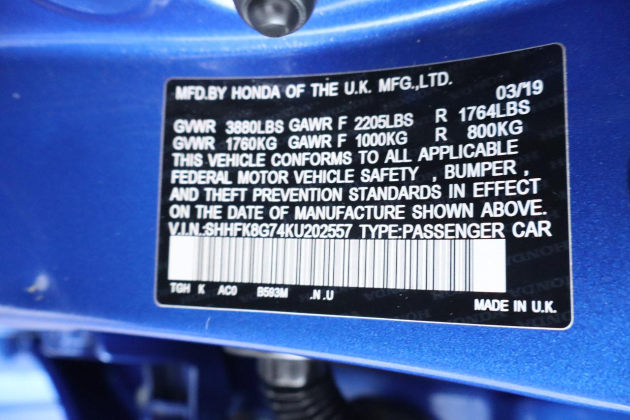 Honda Civic Type R Touring Manual 2019