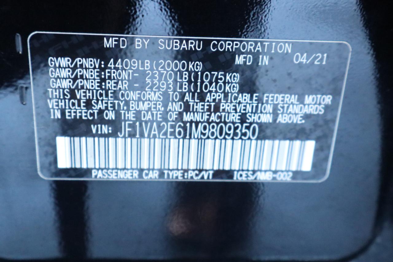 Subaru WRX STI Manual 2021
