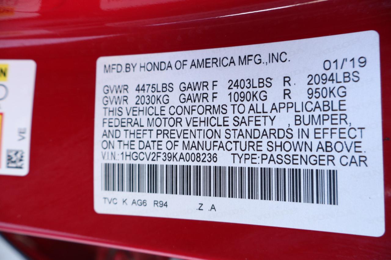 Honda Accord Sedan Sport 2.0T Auto 2019
