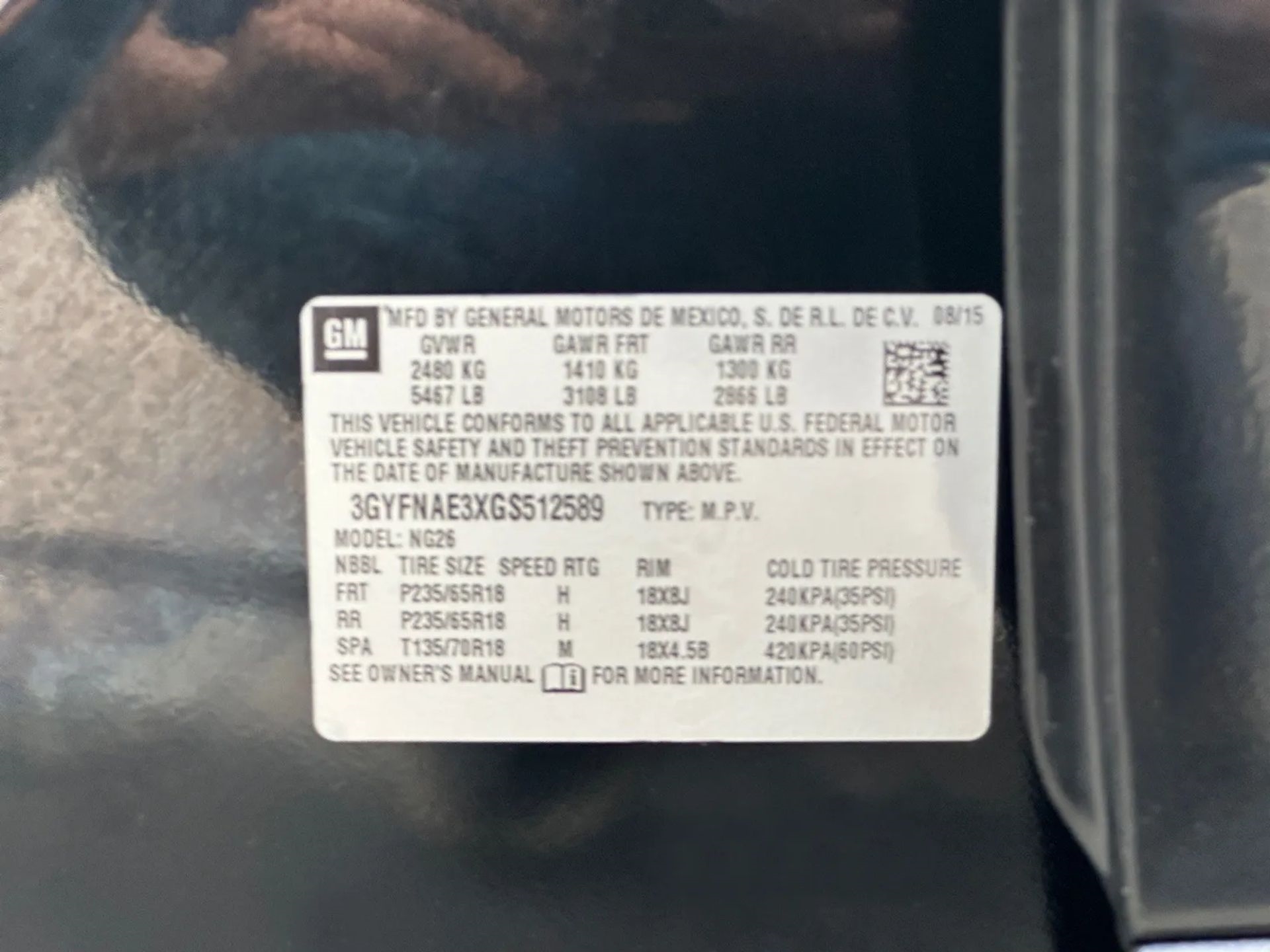 Cadillac SRX FWD 4dr Base 2016