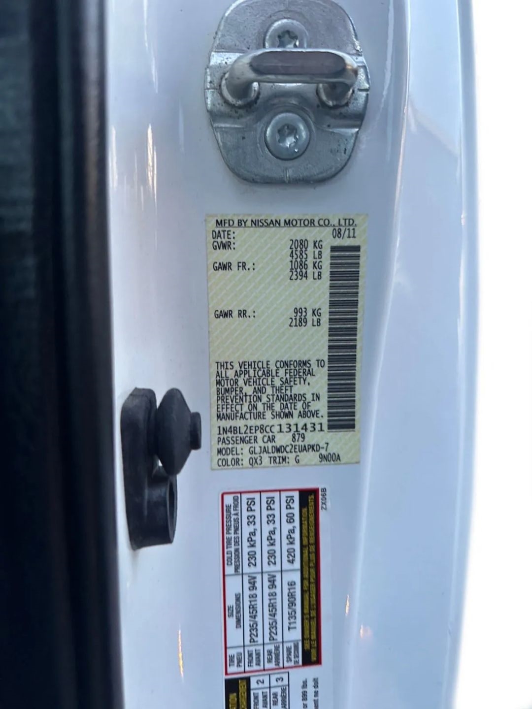 Nissan Altima 2dr Cpe V6 CVT 3.5 SR 2012