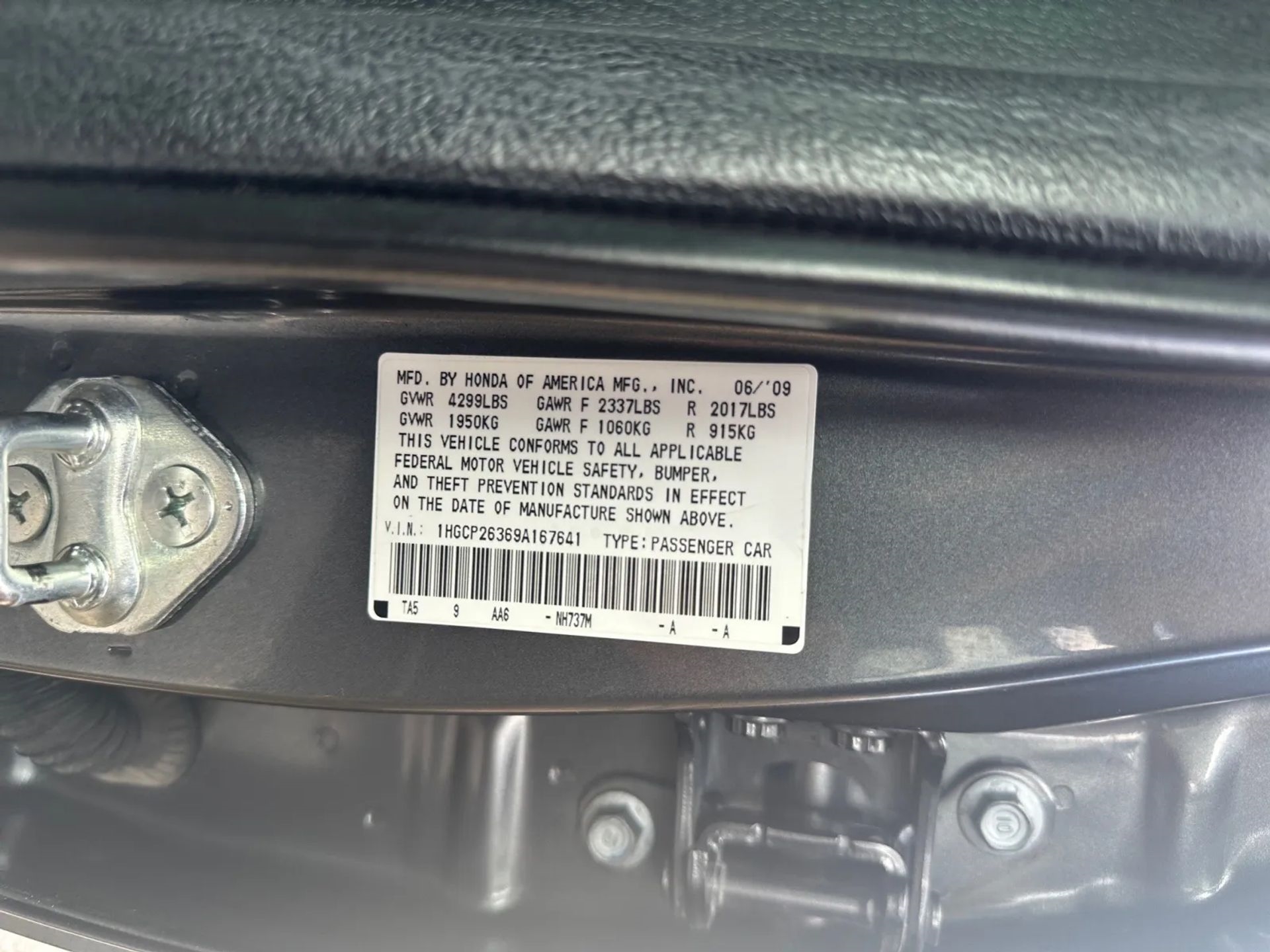 Honda Accord Sdn 4dr I4 Auto LX 2009