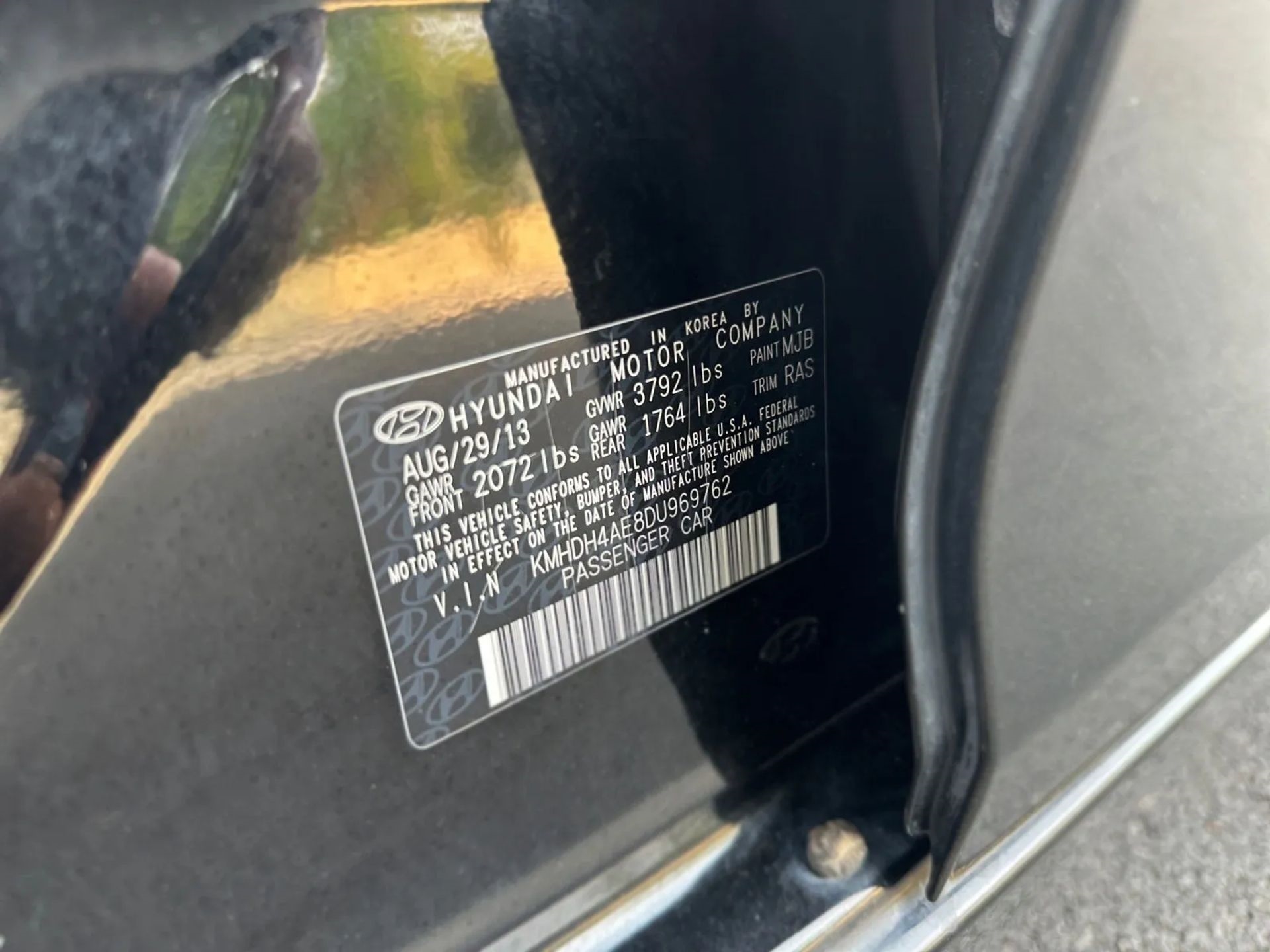 Hyundai Elantra 4dr Sdn Auto Limited (Ulsan Plant) 2013