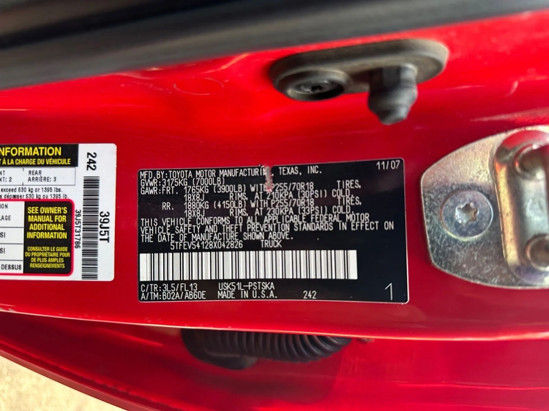 Toyota Tundra 2WD Truck CrewMax 5.7L V8 6-Spd AT (Natl) 2008