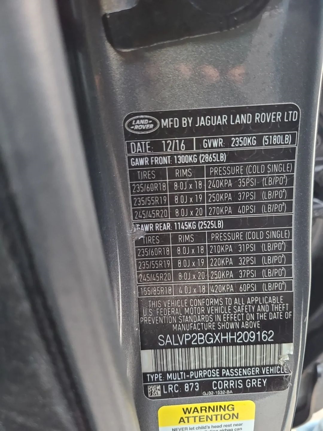 Land Rover Range Rover Evoque 5 Door SE 2017