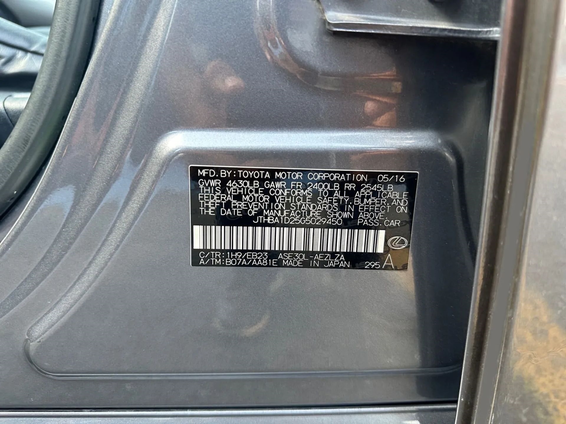 Lexus IS 200t 4dr Sdn 2016