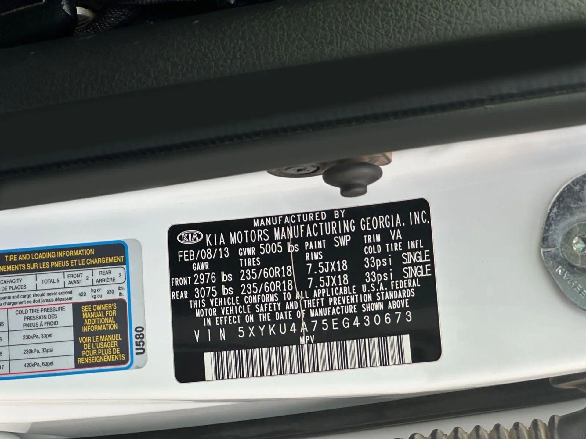 Kia Sorento 2WD 4dr V6 EX 2014